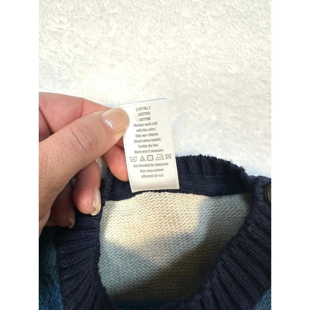 Gymboree 3-6 month boys knit crew neck sweater winter fox badger mountain‎